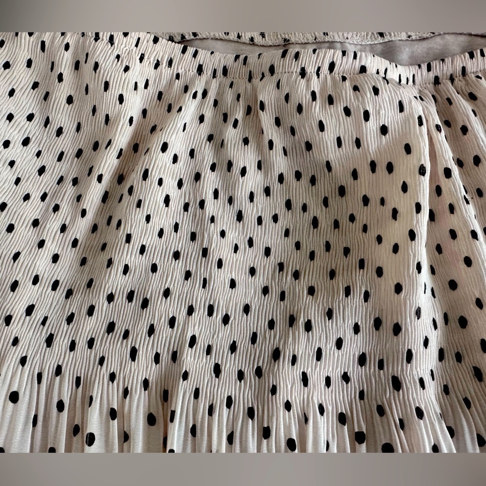 Max Studio SZ S Cream and Black fully lines skirt Nwt
